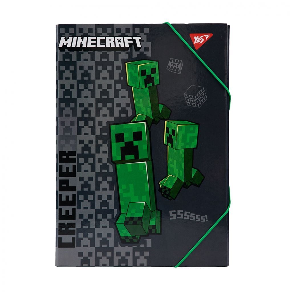 Папка для праці A4  з твердого картону  на гумці Minecraft 500247 Yes