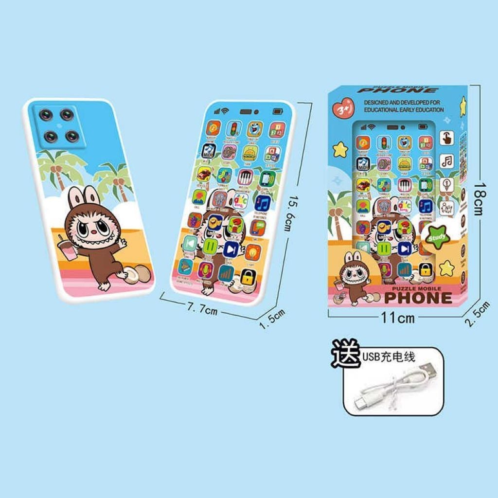 Телефон Labubu інтерактивний акум звук світло анг озвучка сенсор у коробці 19*11*2,5см 685E-3 Китай