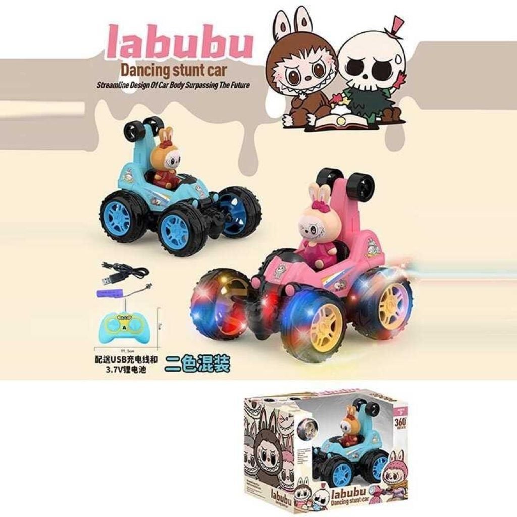 Машина-перевертень р/у акум. з фігуркою Labubu мікс кол. у коробці 23*18*17см 200-22A Китай