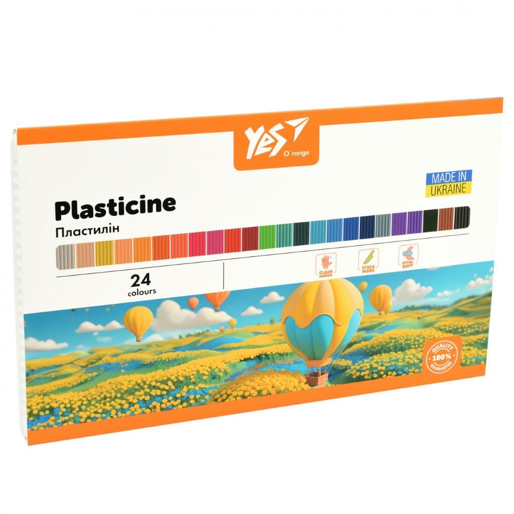 Пластилін 24 кольори 480гр Orange Line в коробці 31*19*1,5см 540692 Yes