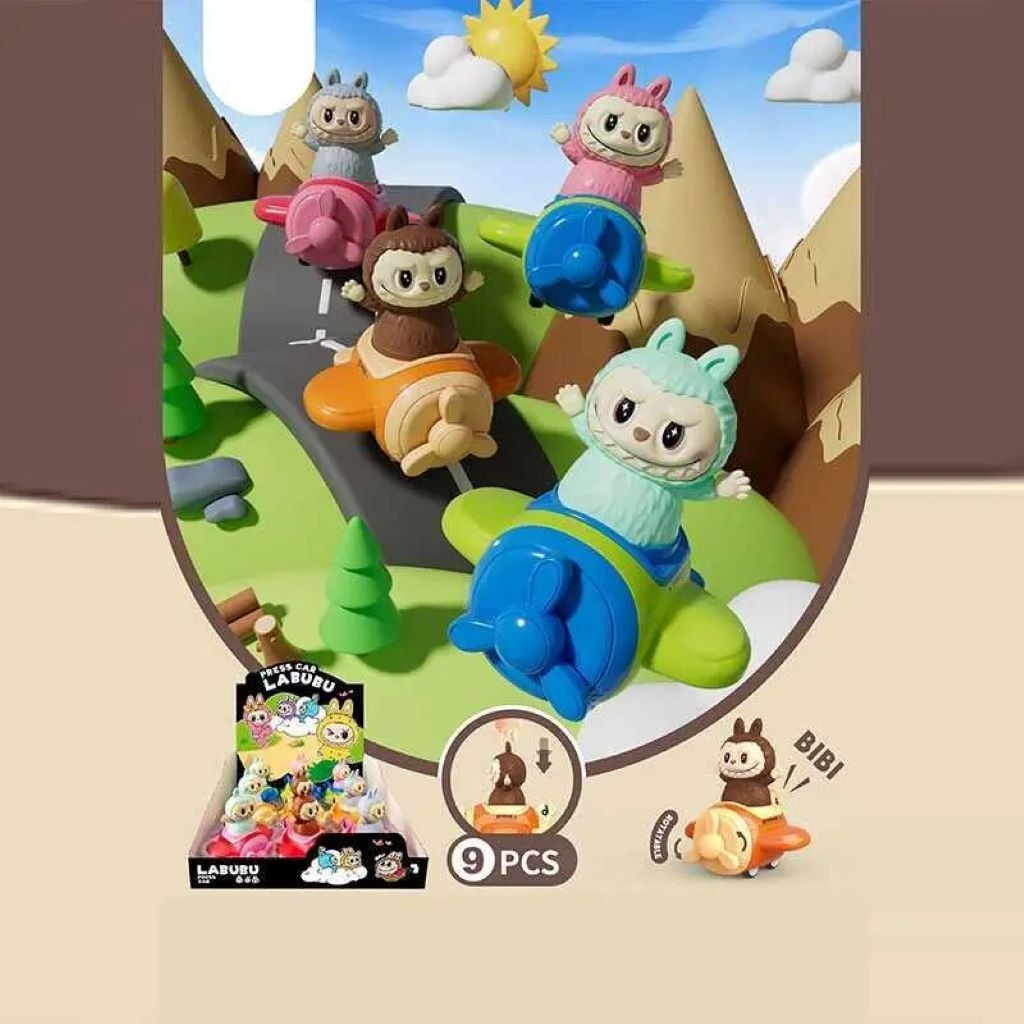 Літак з Labubu заводний механізм гумові колеса BHX888-9 Китай