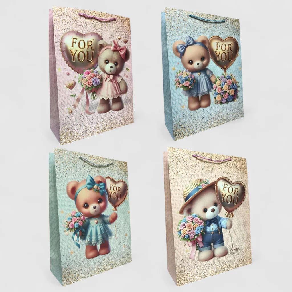 Пакет подар For you 31*42*12см  вертикальний мікс кол BL2502-103 Китай