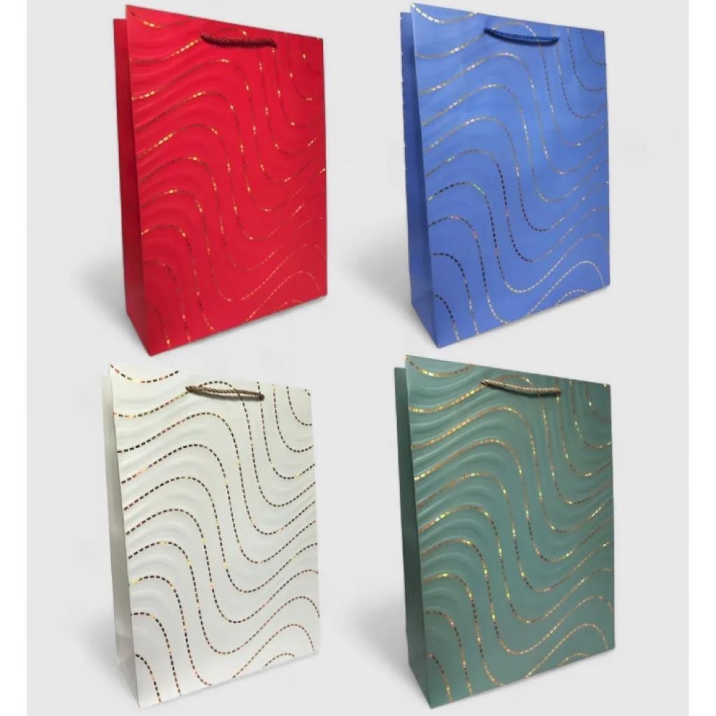 Пакет подар Хвилі 31*42*12см вертикальний мікс кол BL2502-394 Китай