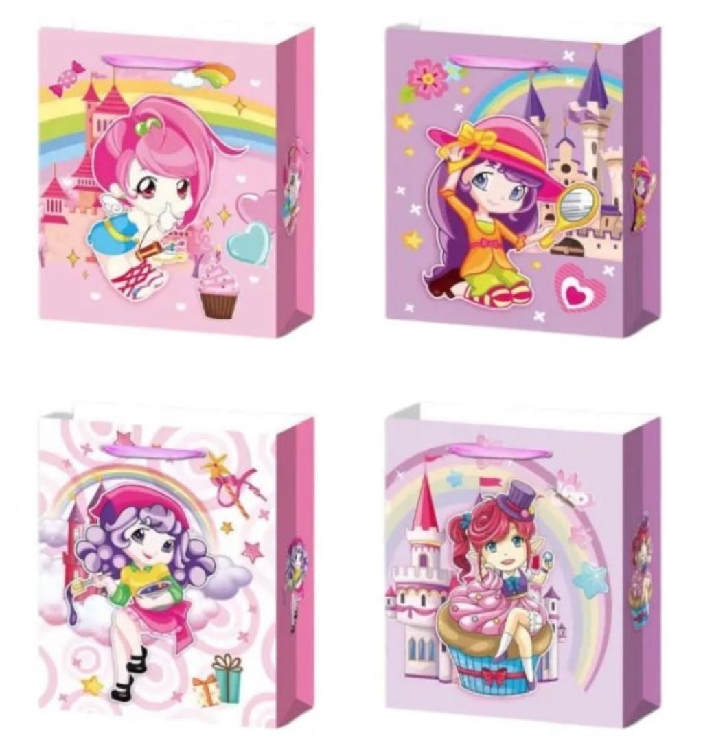 Пакет подар Стильні принцеси 31*42*12см  вертикальний мікс кол BL2501-378 Китай