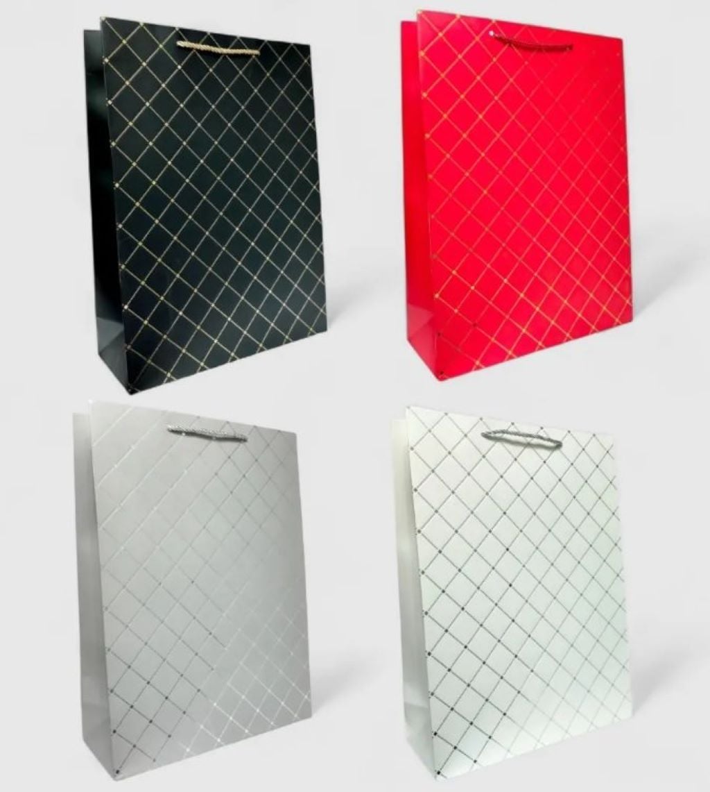 Пакет подар Клітинка 31*42*12см вертикальний мікс кол bl2502-399 Китай