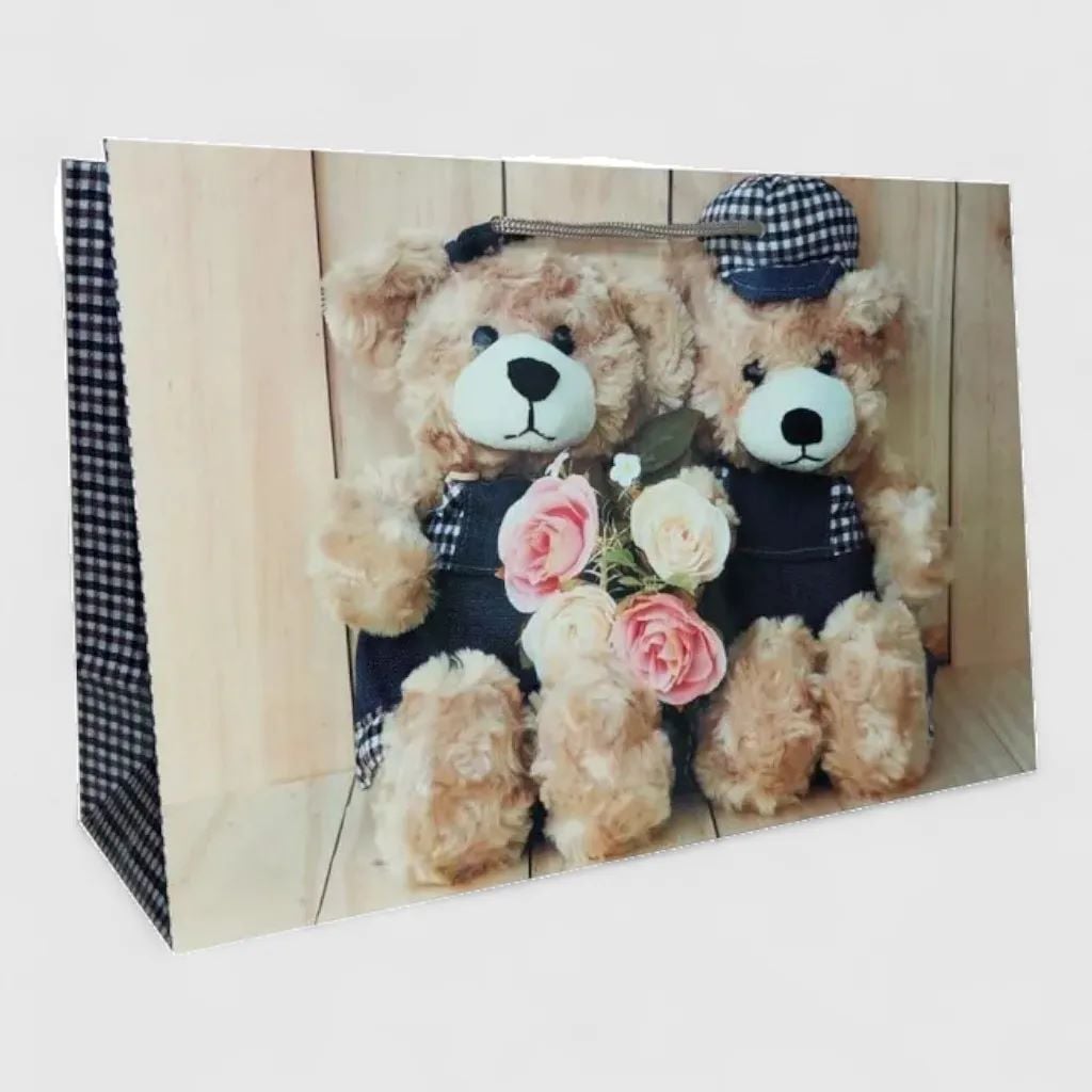 Пакет подар Ведмедики 35*25*12см горизонтальний мікс кол 9942 Китай