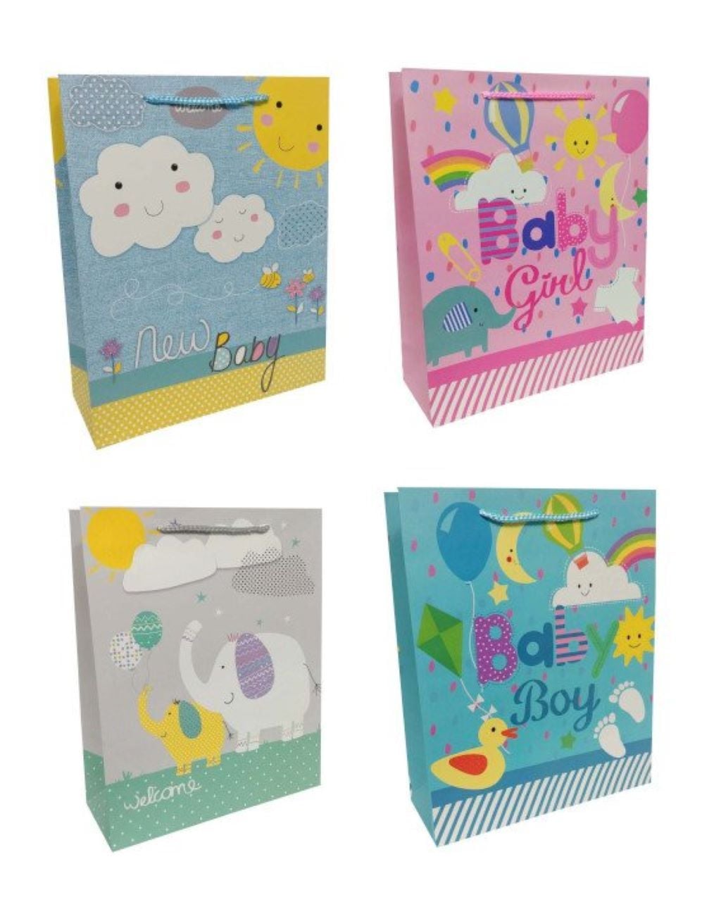 Пакет подар New baby 26*32*10см вертикальний мікс кол 1976 Китай