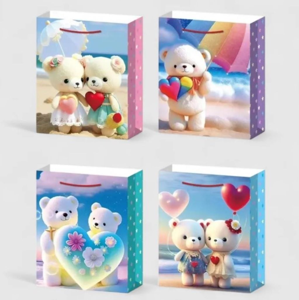 Пакет подар Ведмежата 45*32*10см вертикальний мікс видів BL2501-375 Китай
