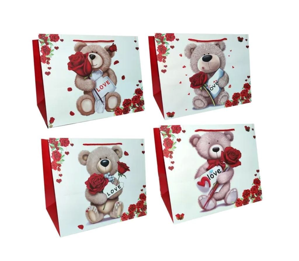 Пакет подар Ведмежата 37*31*26см горизонтальний мікс видів BL2501-111 Китай