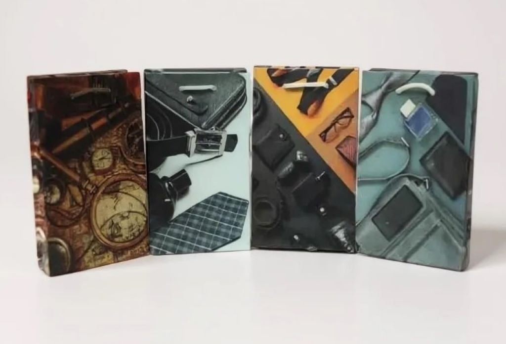 Пакет 11*8*5 см подарунковий вертікальний Чоловічий мікс видів 9953-9 Китай