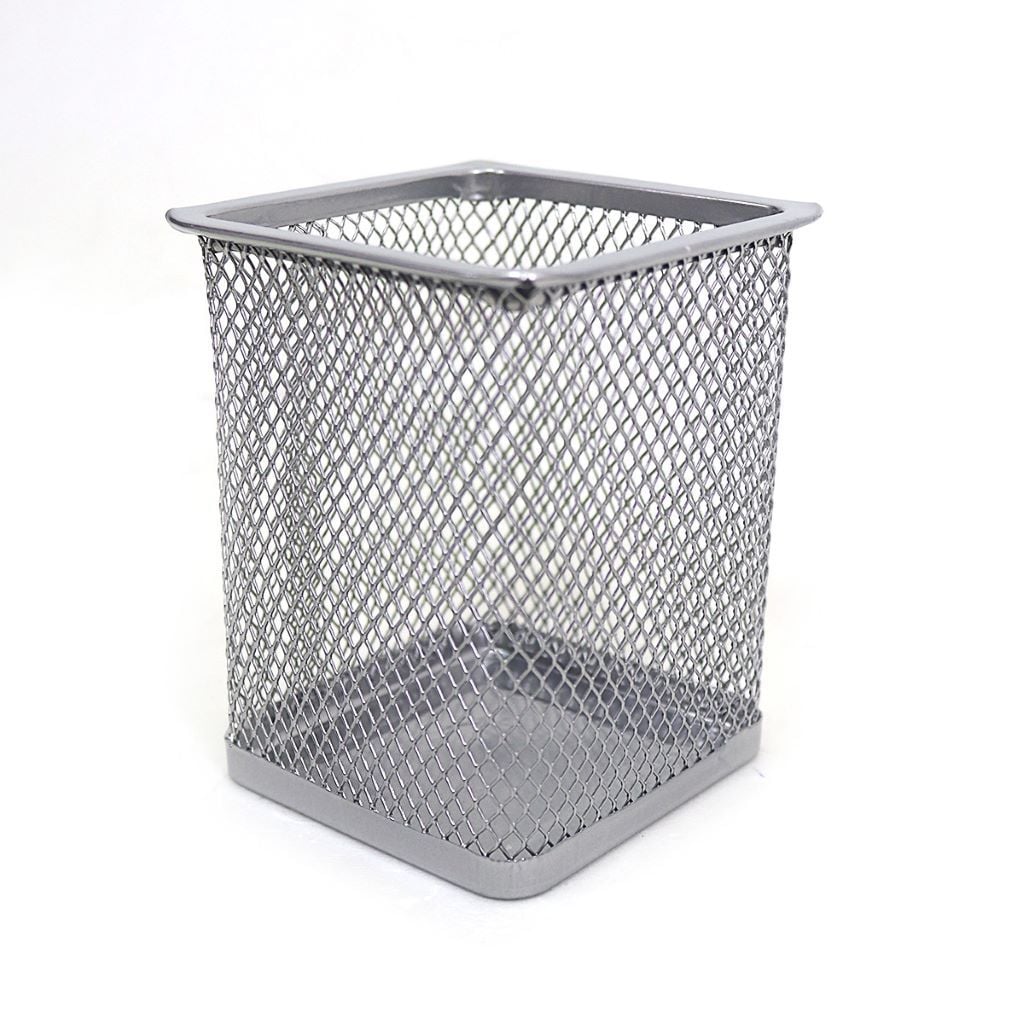 Підставка органайзер 7*7*10 см металева квадратна сіра DSCN3545-S Josefotten