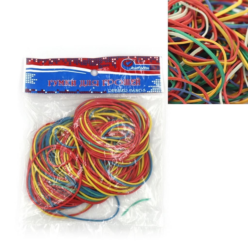 Гумка для грошей 100гр 60% 60мм мікс кольорів у пакеті R10060 Josefotten