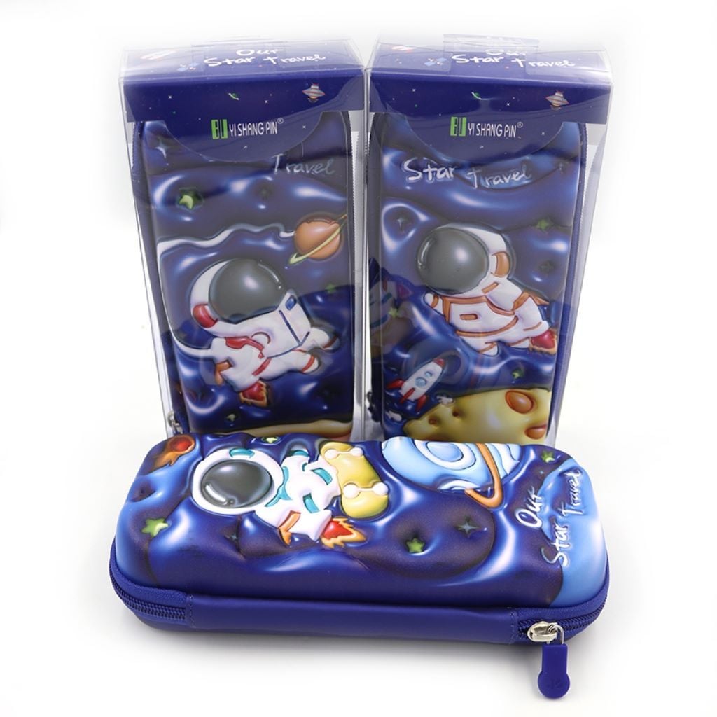 Пенал 1 віділеня на блискавц 21*9*3,5см жорстий об'ємний "Космонавт" у блістері P0097 Josefotten