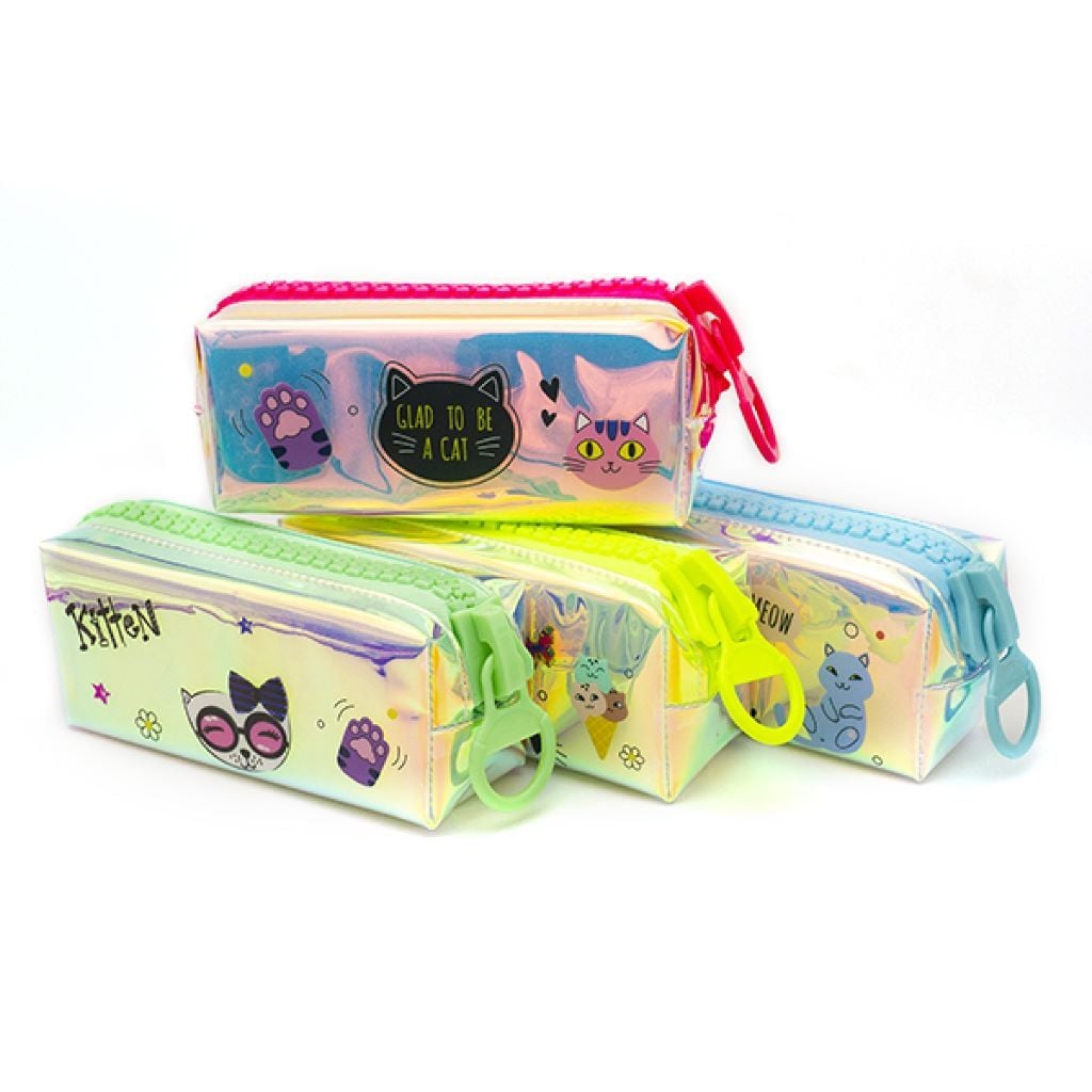 Пенал 1 віділеня на блискавці 18*8,5*6см Коти у пакеті P-Y21174 Josefotten