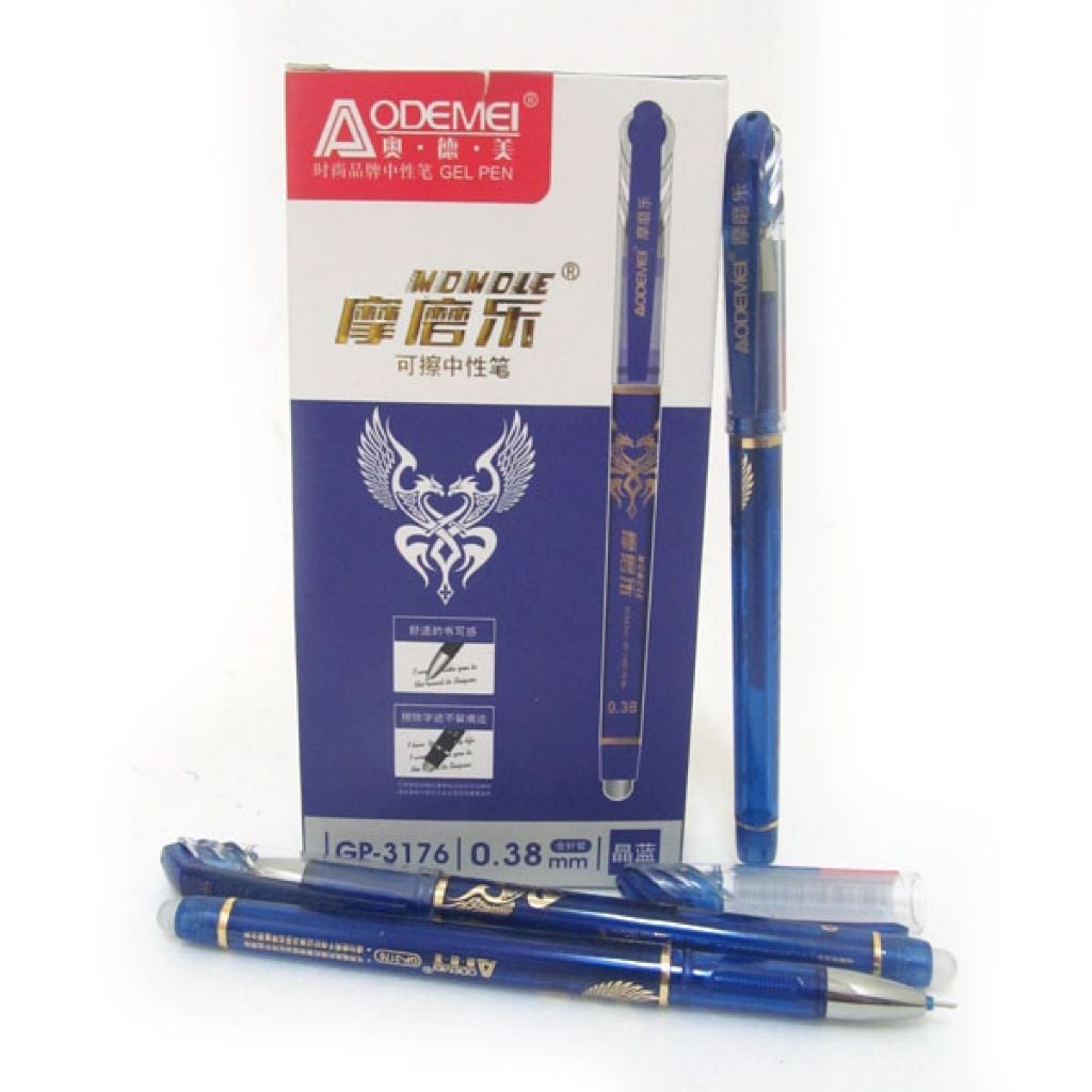 Ручка 0,5мм пиши стирай Molxiao синя GP-3176 Cello