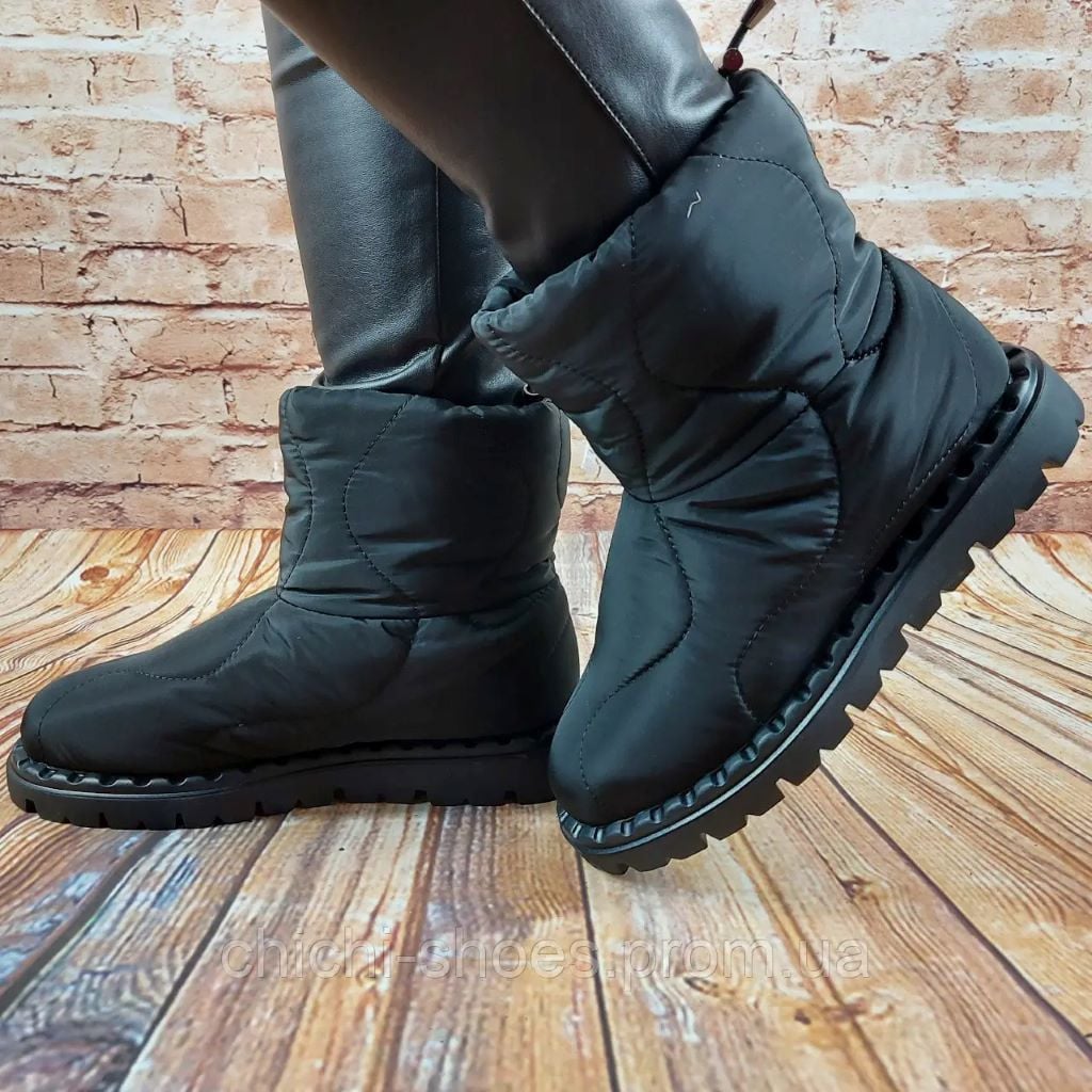 Напівчоботи дівчинка 38-41р дутики уги зимові темно-зелені M5909-5 Dino Albat 38р