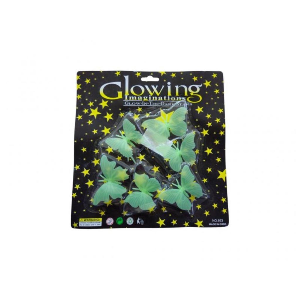 Наліпки фосфорні Метелики 6шт на планшеті 28*28см MA-23-123 Китай