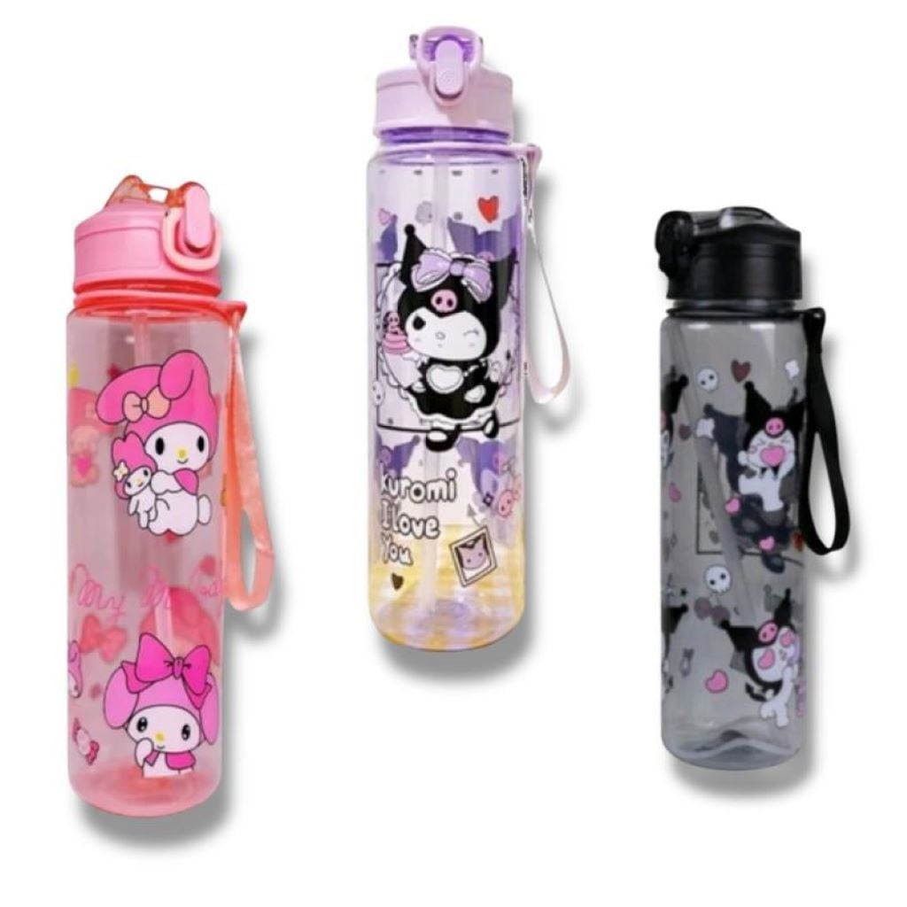 Пляшка Куромі Кітті, 600 мл, пластикова з трубочкою MRA-25-63 Китай