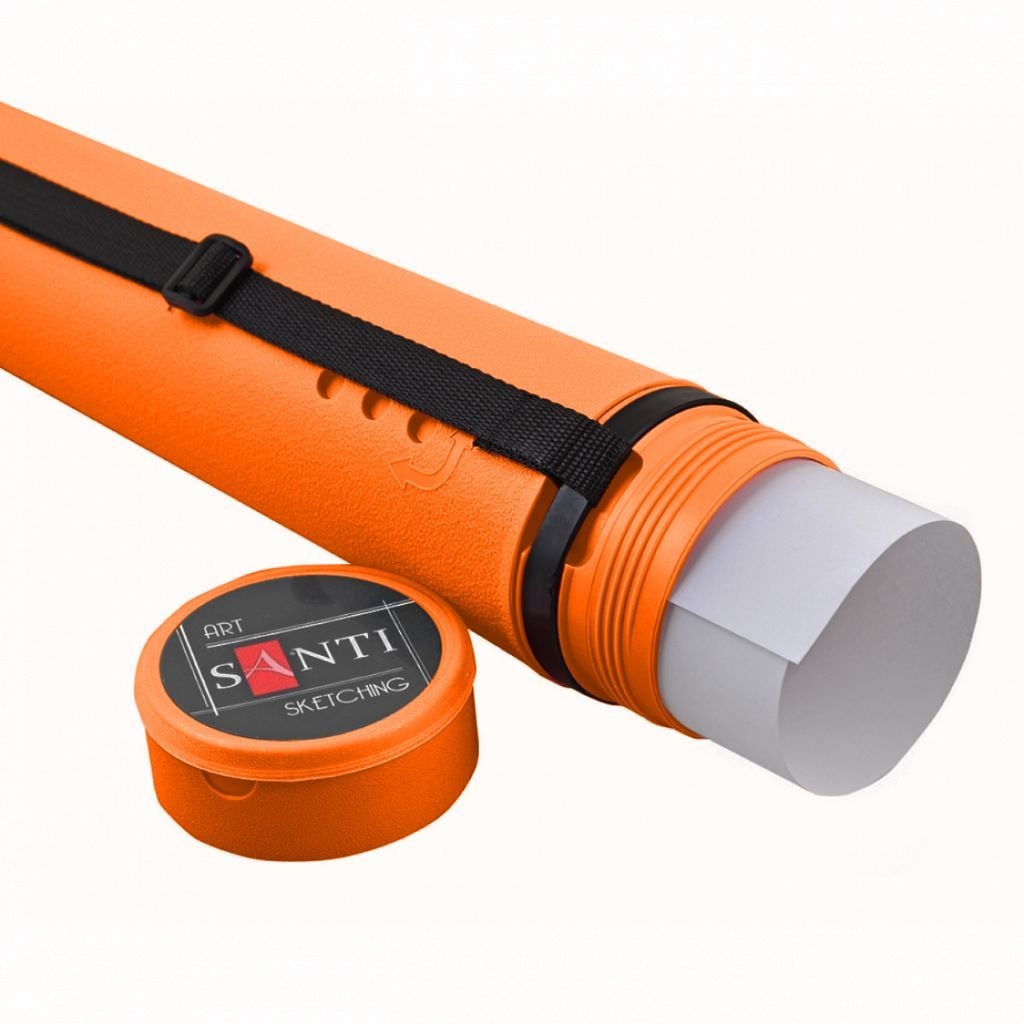 Тубус для креслення  65*110см розсувний помаранчевий d8,5см 742854 Santi