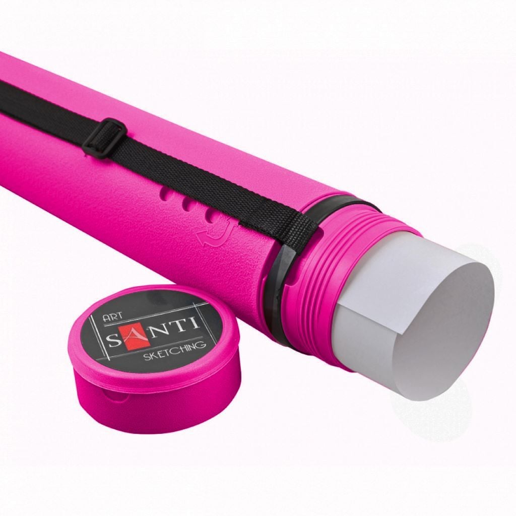 Тубус для креслення  65*110см розсувний рожевий d8,5см 742853 Santi