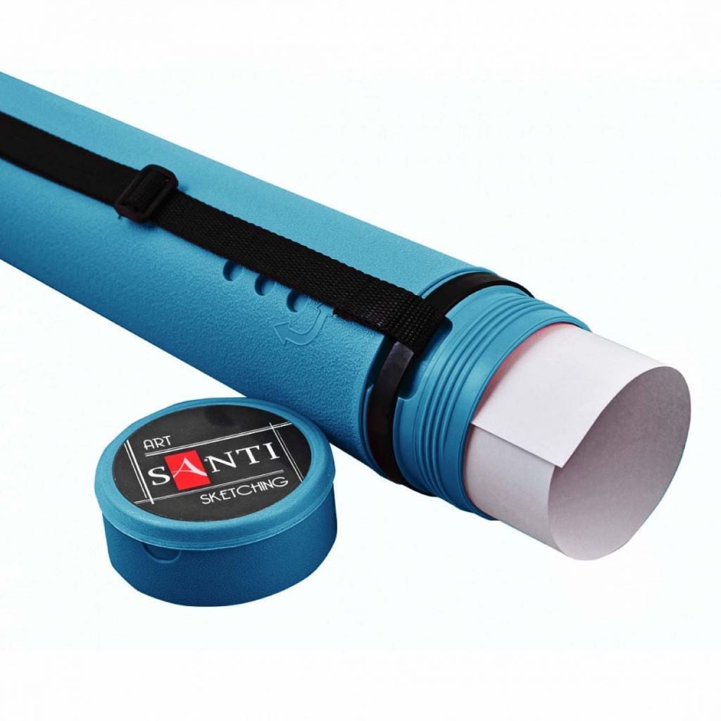 Тубус для креслення  65*110см розсувний синьо зелений d8,5см 742855 Santi