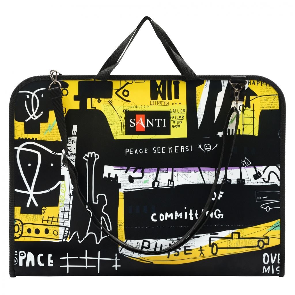 Папка портфель A3 для ескізів з тканинними ручками Graffiti 491688 Santi