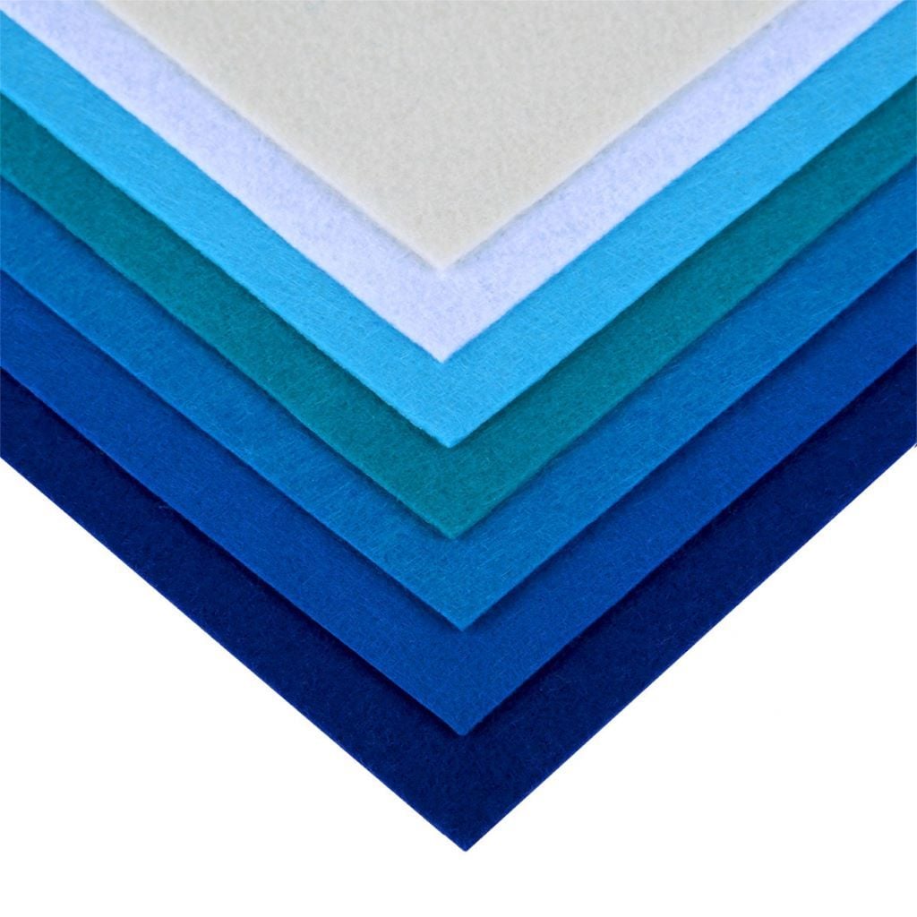 Фетр А4 1,3мм 7шт Морські відтінки у пакеті 743258 Santi