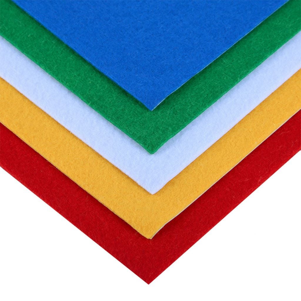 Фетр А4 1,2мм 5шт Класичні кольори самоклеючі  у пакеті 743255 Santi