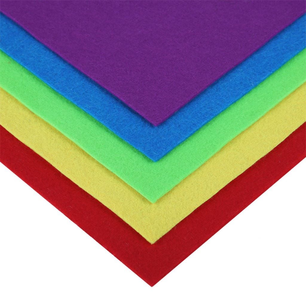 Фетр А4 1,2мм 5шт Яскраві кольори у пакеті 743254 Santi