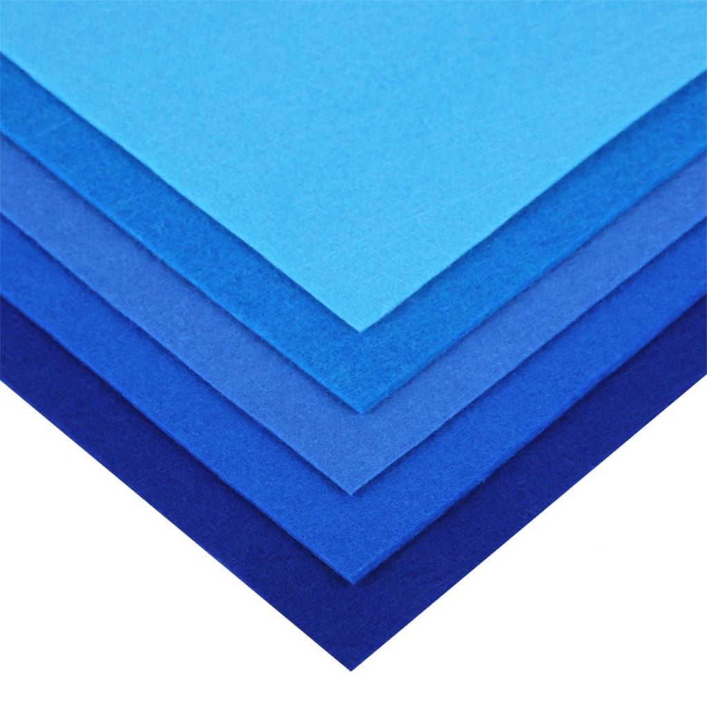 Фетр А4 1,2мм 5шт Відтінки синього у пакеті 743252 Santi