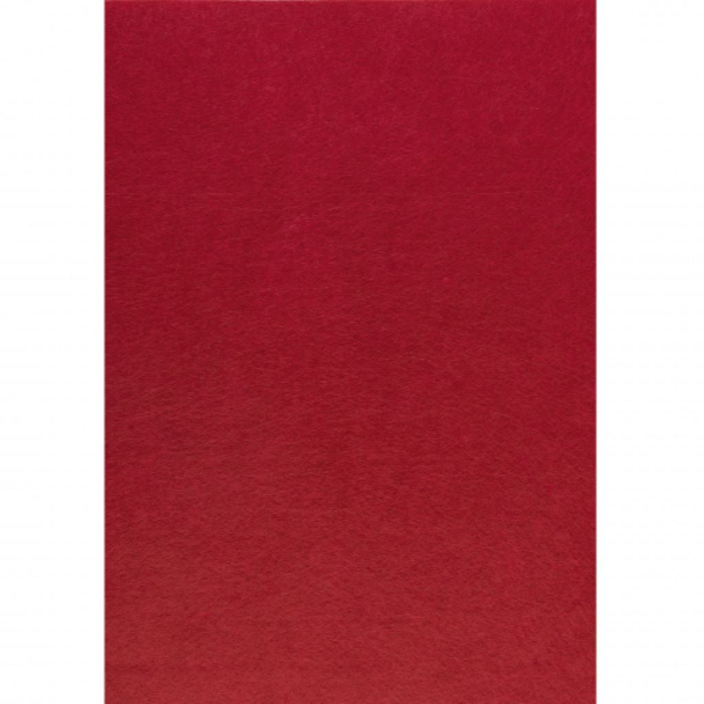 Фетр А4 1,4мм темно червоний по шт 740392 Santi