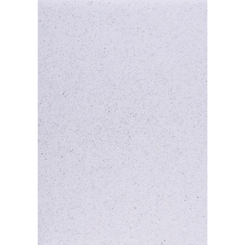 Фетр А4 1,2мм білий з глітером м'який по шт 741455 Santi