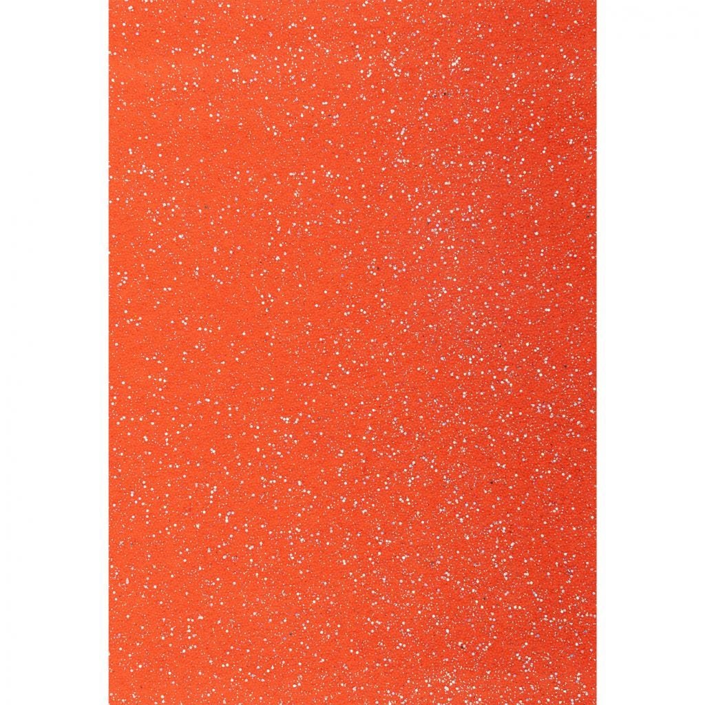 Фетр А4 1,2мм моркв'яний з глітером м'який по шт 742935 Santi