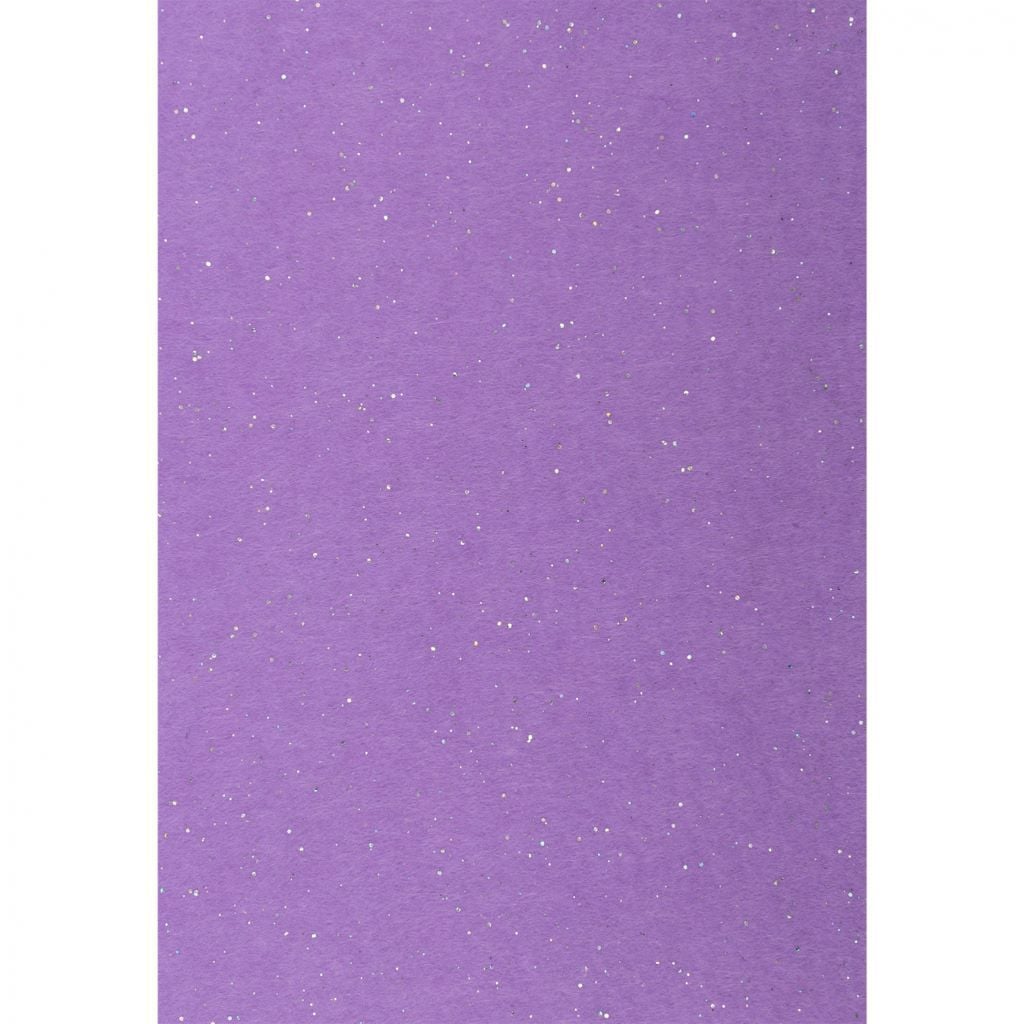 Фетр А4 1,2мм лавандовий з глітером м'який по шт 742936 Santi