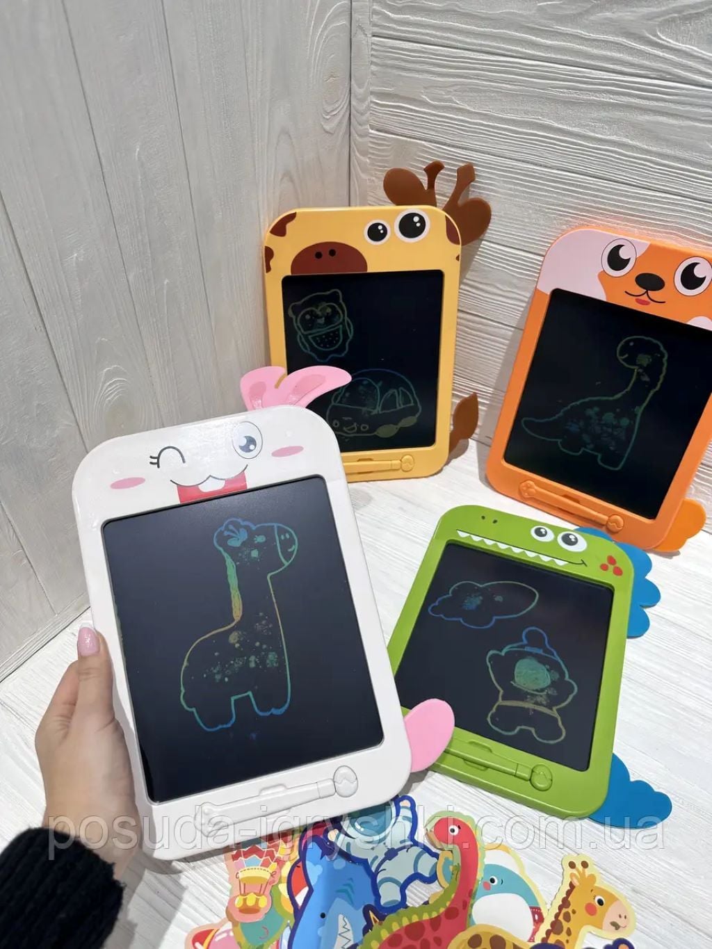 Планшет для малювання LCD на батарейках у коробці 28*20*2см мікс кольорів TK1005 Китай