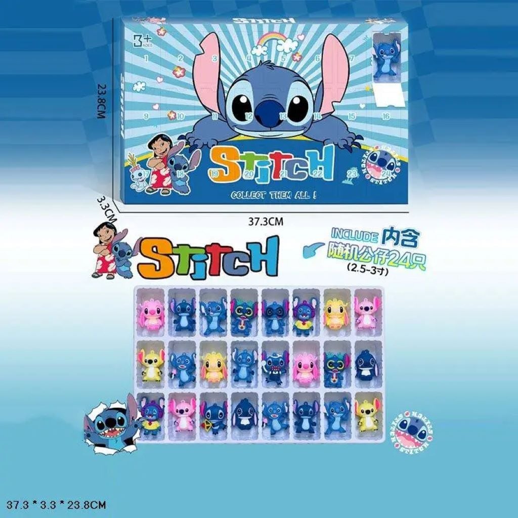 Адвент календар Стіч 24 фігурки у коробці 38*23*3см 8363 Китай