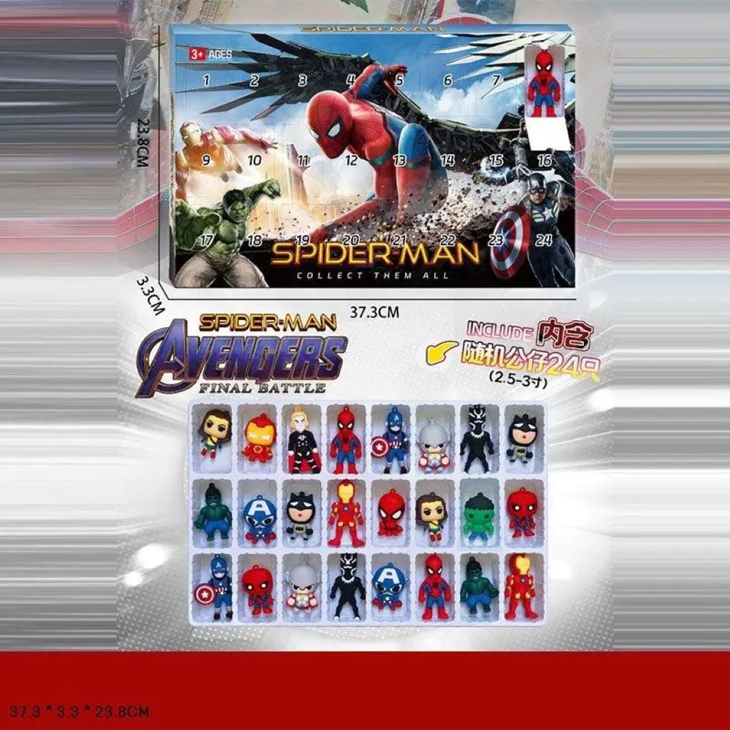 Адвент календар Spider Man 24 фігурки у коробці 38*23*3см 8856/8364 Китай