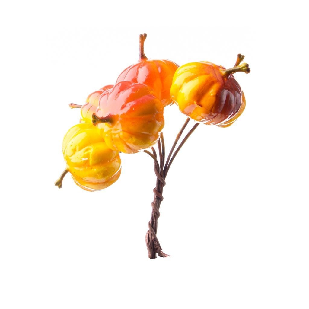 Гілка декоративна Гарбузики 6шт 16см 1-79 Україна