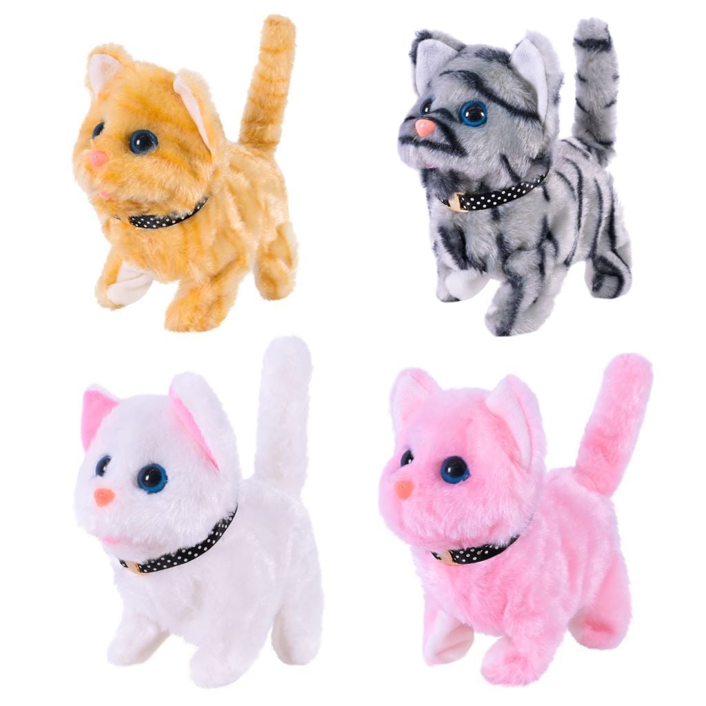 М'яка іграшка Кошеня 18см на батарейках звук ходить у пакеті C23912 Китай