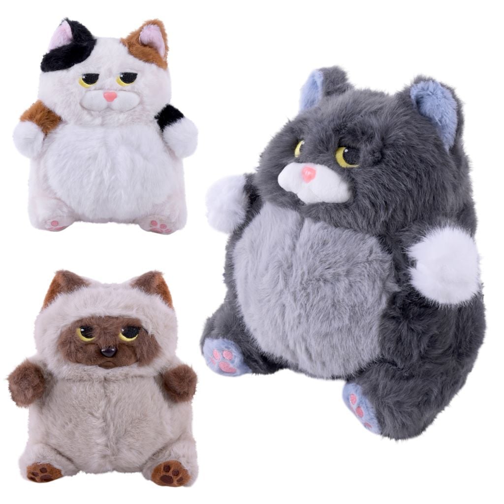 М'яка іграшка Котик 20см хутро мікс C6105 Китай