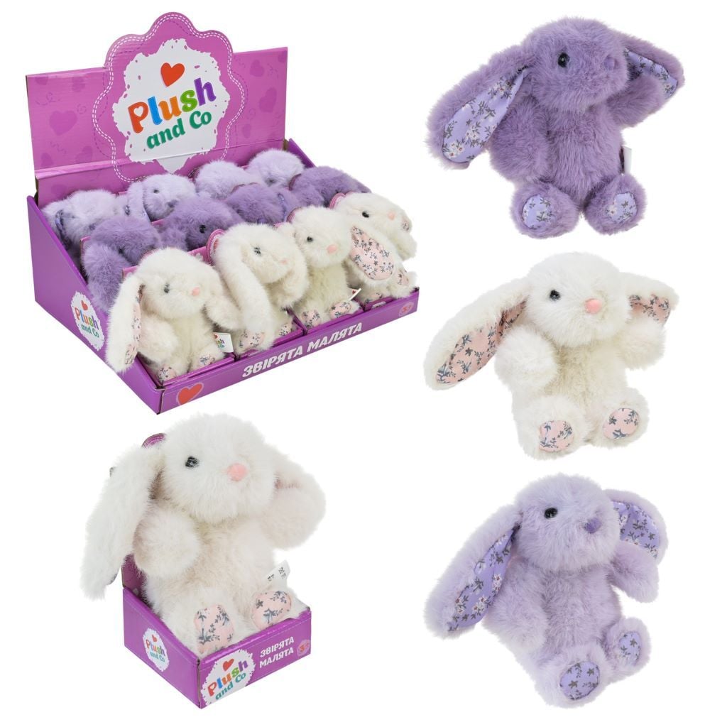 М'яка іграшка Зайченя 13см у коробці мікс  кольорів PLC25017 Plush and Co