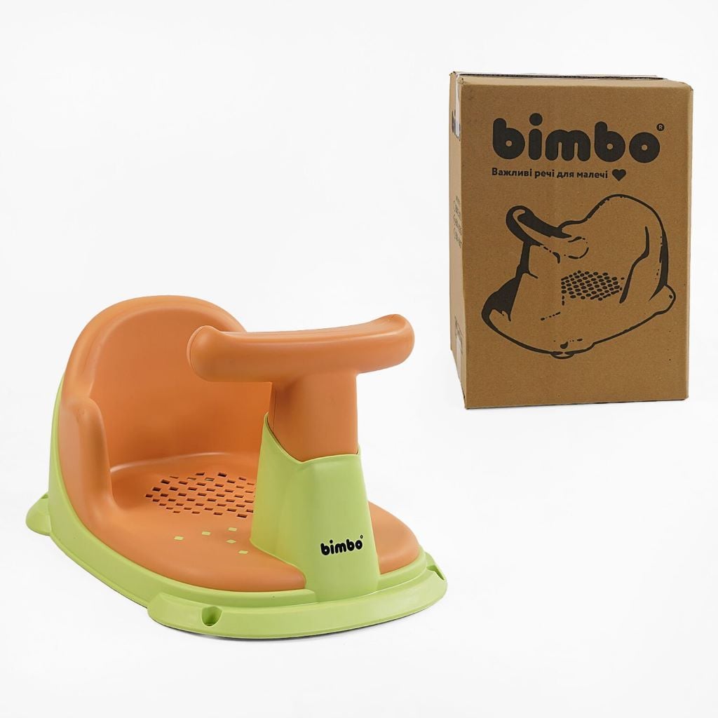 Стілець для купання малюка в ванні на присосках силікон+ пластик 33*27*20см салатовий BM-31102 Bimbo