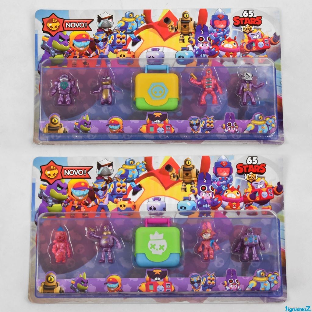 Герої Brawl Stars 4 фігурки та валіза на планшеті 41*28см LDY220932 Китай