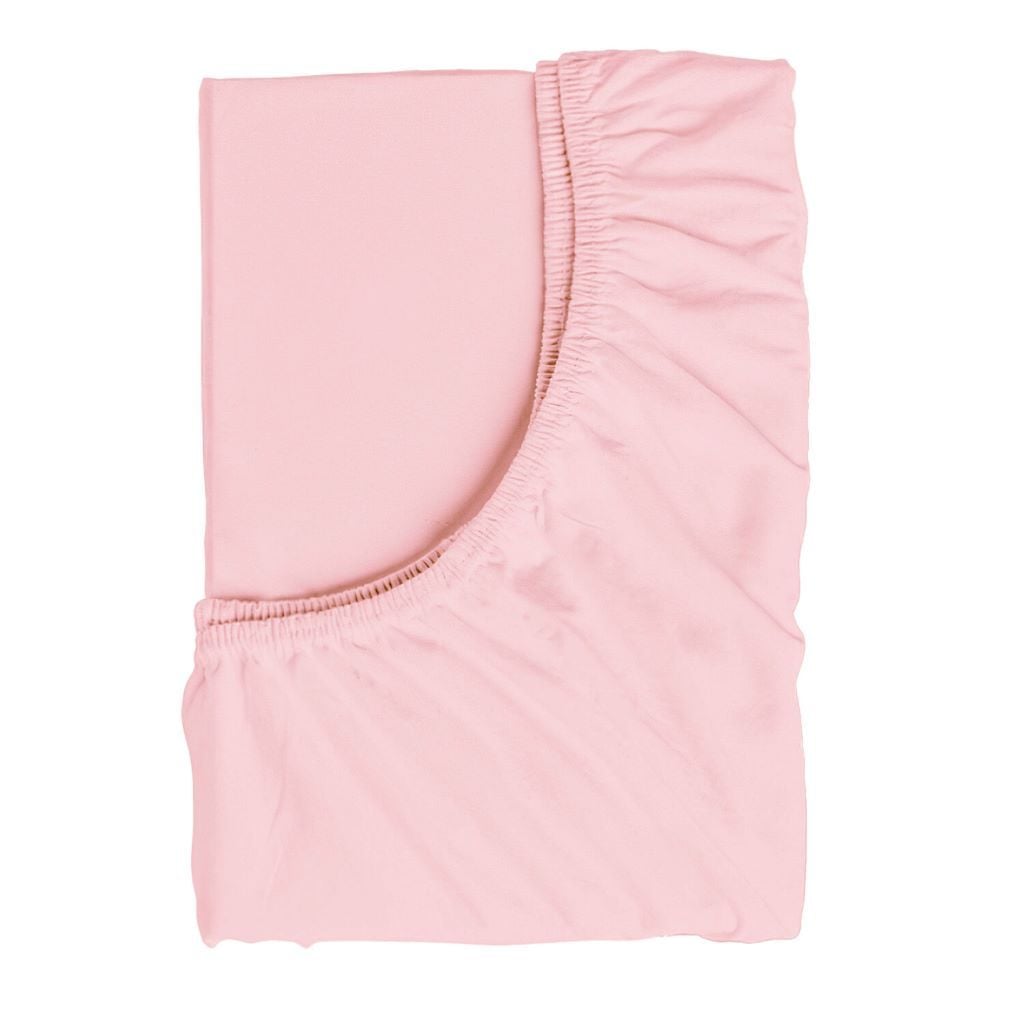 Постільна білизна простирадло на резинці 120*60см для дитячого ліжечка тканина Ранфорс рожева 57991 Bimbo
