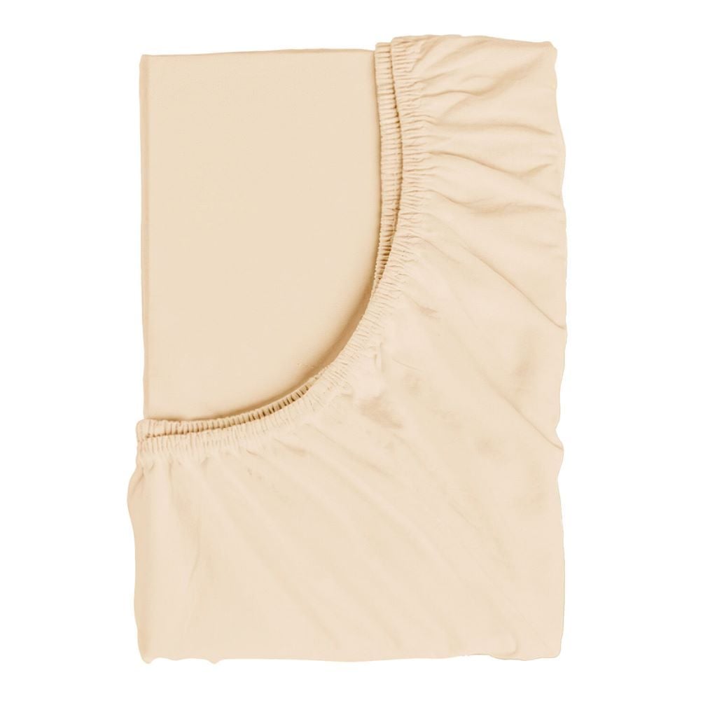 Постільна білизна простирадло на резинці 120*60см для дитячого ліжечка тканина Ранфорс бежева 28590 Bimbo