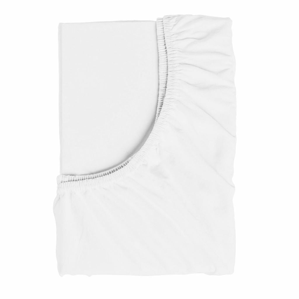 Постільна білизна простирадло на резинці 120*60см для дитячого ліжечка тканина Ранфорс біла 87167 Bimbo