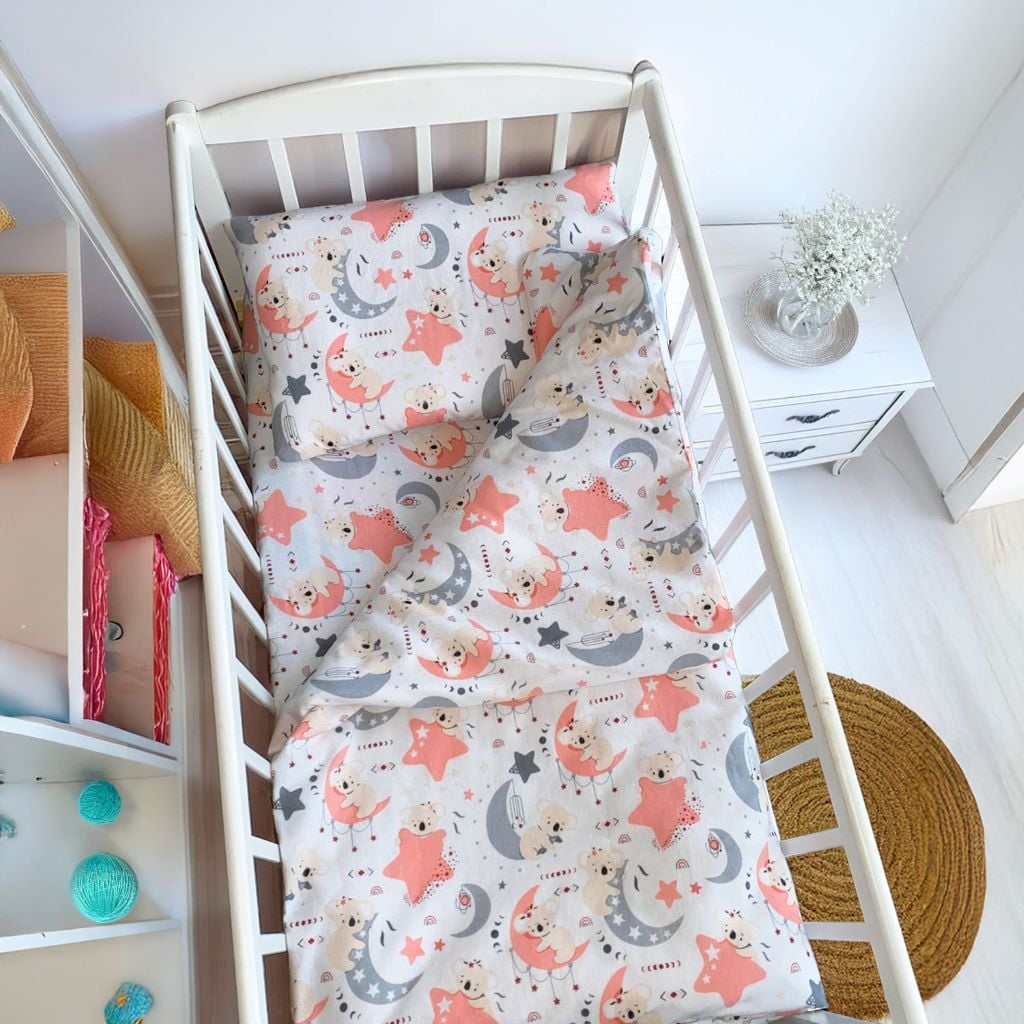 Постільна білизна Постільний комплект 120*60см Коала для дитячого ліжечка тканина Фланель мікс кольорів 876677 Bimbo