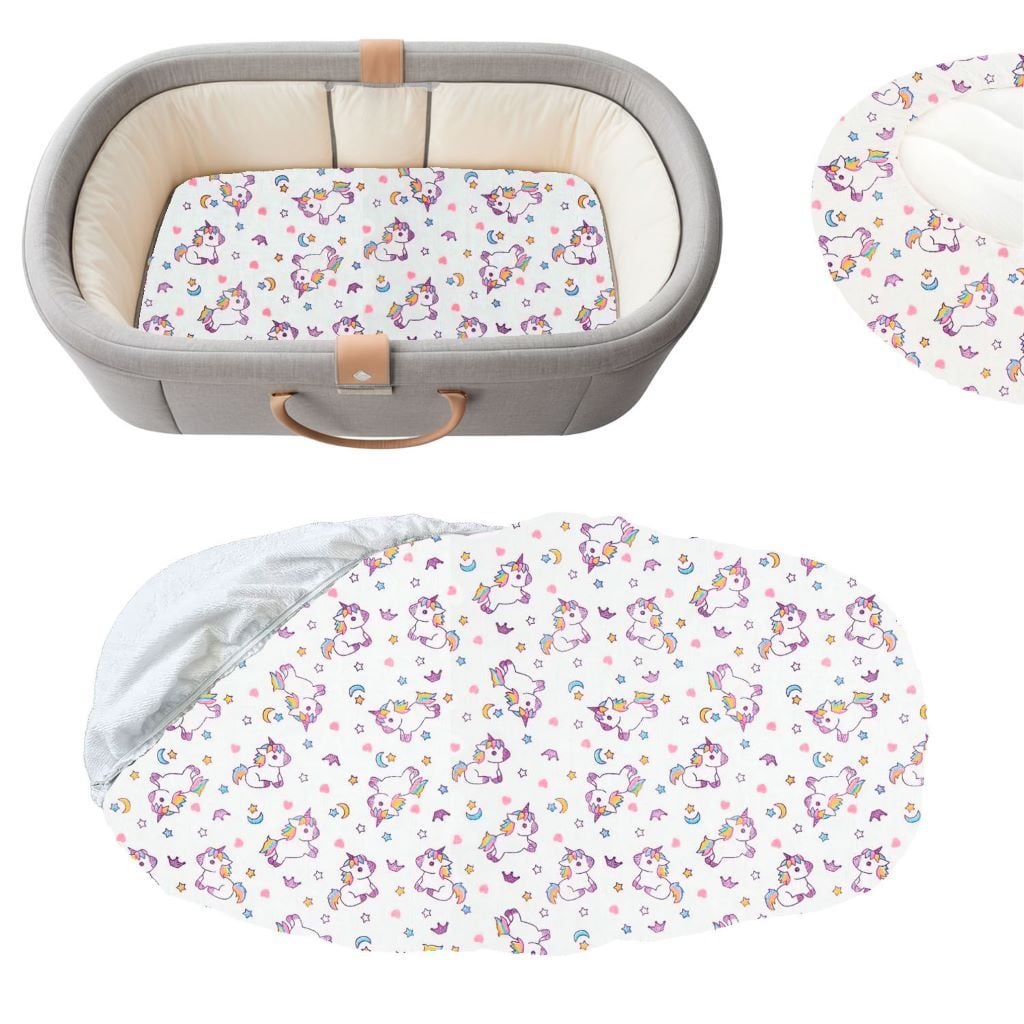 Постільна білизна простирадло на резинці 80*45см для дитячого візочка тканина Мембрана Махра ситець мікс кольорів 92889 Bimbo