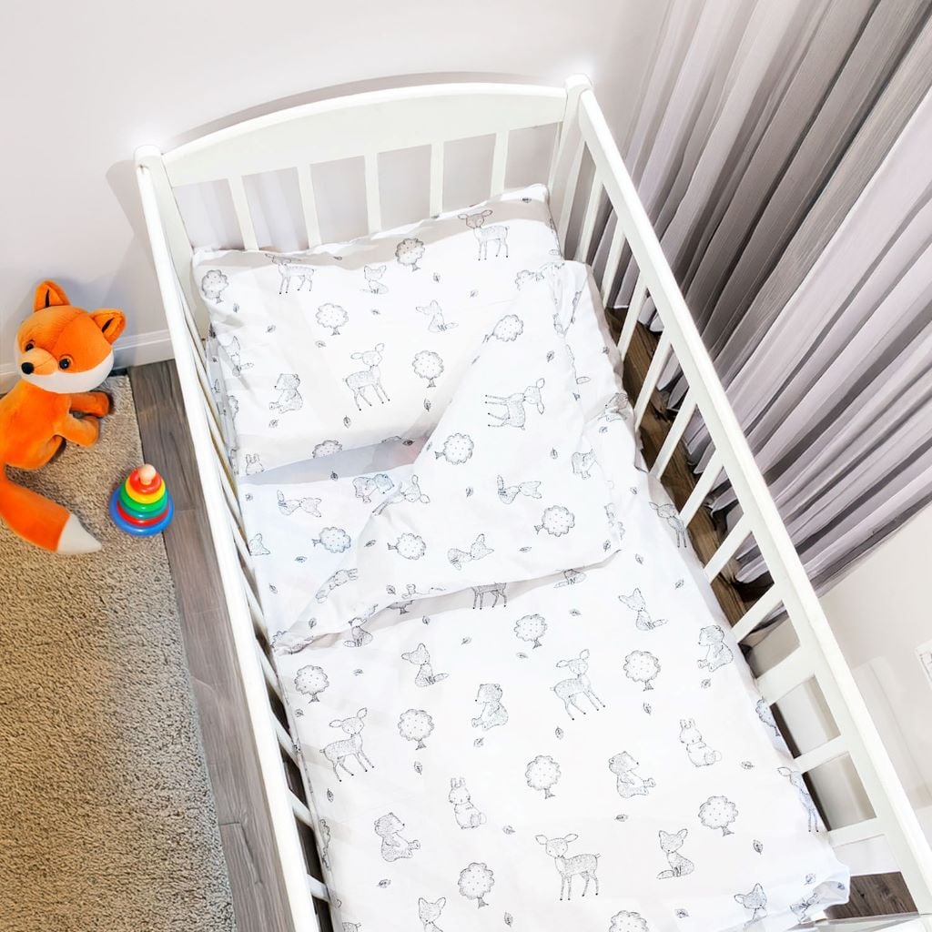 Постільна білизна Постільний комплект 120*60см Лісові звірі для дитячого ліжечка тканина бязь мікс кольорів 68850 Bimbo