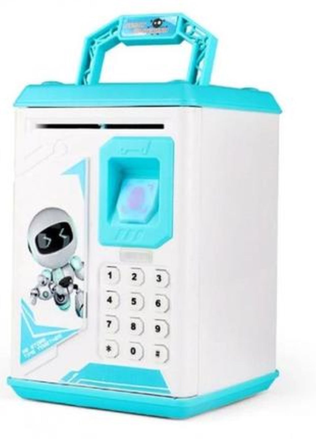 Сейф копілка електронна з кодом звук світло затягує купюри бат коробка 19*13,5*14см 778A Китай